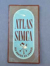 Ancien atlas carte de france SIMCA de 1952 pub voiture ancienne french antique