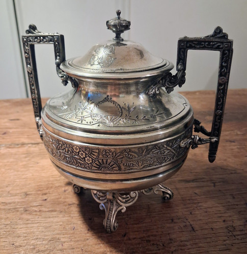 Sucrier metal argente - sucrier,