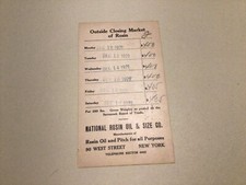 United States Rosin Oil outside closing of market 1921 postal card 66927 