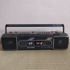 SANYO Stereo Radio Double Cassette Recorder U4-W41 GR Vintage Boombox AM FM Test