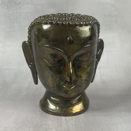 Tête bouddha métal - de,