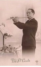 AF#DC548 MUSIC FLUTE PLAYER FERRY SHOW FOR SAINT CECILE