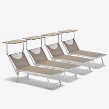 4 transats de plage bains de