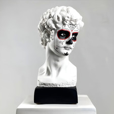 Sculpture David faite à la main - Crâne de sucre design jour des morts...