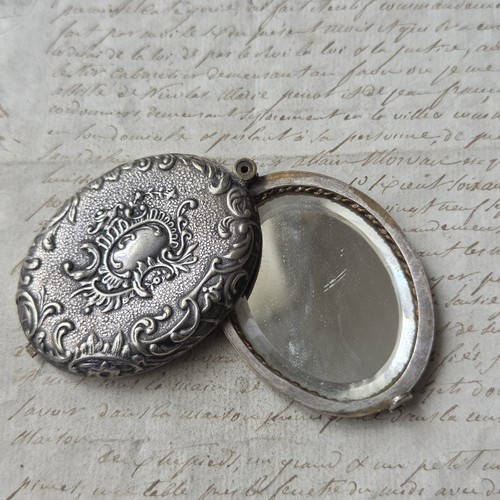 Pendentif médaillon miroir - médaillon,