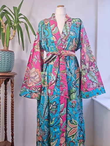 Robe kimono maxi coton - kimono,