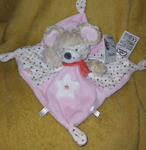 Doudou plat souris - plat, mots