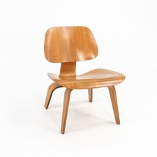 C. 1953 Charles and Ray Eames for Herman Miller LCW Lounge Chair in Calico Ash