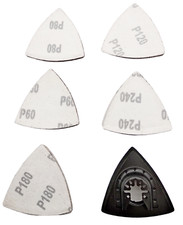 26 Pièces Set Broyage 80x80x80 Triangle+25x Papier pour Ponceuse Triangulaire