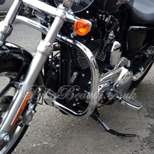 Pour Harley Davidson Sportster 883/1200 XL 04 + Choc Barre Route Protège Moteur