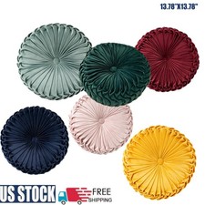 Pumpkin Pleated Round Throw Pillows Meditation Cushion for Chair Sofa Home Decor