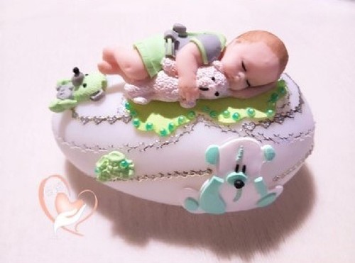 Galet lumineux bébé fimo