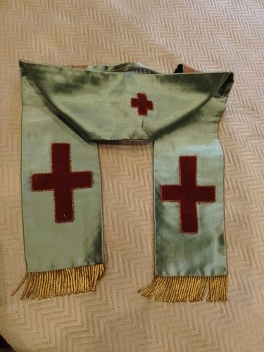 Ancienne manipule satin - , vert