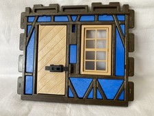Playmobil wall door window blue house half-timbered medieval castle 70958