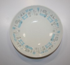 Vintage Blue Haven Royal China Atomic Blue Gray Bowl 7 3/4” Diameter U.S.A. EUC