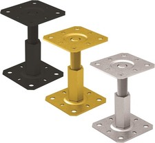 Support de poteau noir