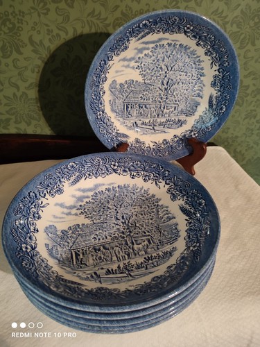 Assiettes creuses porcelaine - 6,