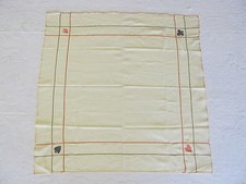 Tablecloth Card Table Bridge Poker Gin Embroidered & Stenciled Tablecloth 30x29