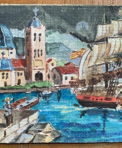 Tableau ancien huile paysage