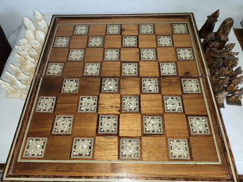 Jeu échecs fait main - d'échecs,