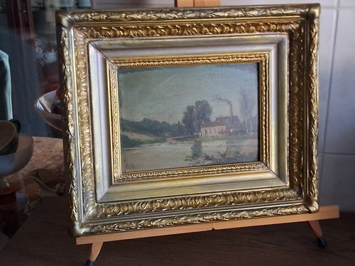 Ancien tableau huile - tableau, sur