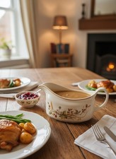 Vintage "Harvest 1418" Sauce Bowl - Made in England - Cream English Porcelain -