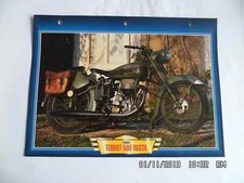 CARTE FICHE MOTO TERROT 500 RGSTA 1953