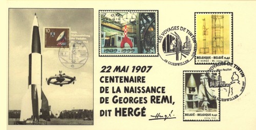 France 2007 fdc carte tintin - fdc,