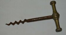 Antique 19th century bronze and steel corkscrew