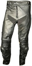 Pantalon Moto Cuir, Noir, Avec Protecteurs pour Sportlichfahrer