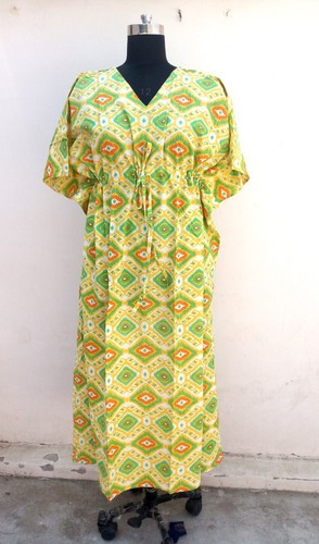 Kaftan vert clair indien - vert, en
