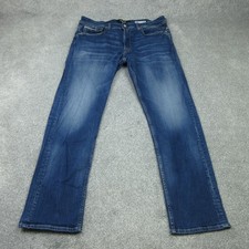 Replay Jeans Mens W34 L30 Navy Denim Grover MA972 Straight Stretch Zip Fly 6144