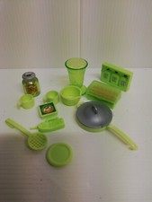 Barbie Mattel Green Green Bathroom Kitchen Accessories Kitchen Doll