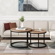Lot de 2 tables basses rondes