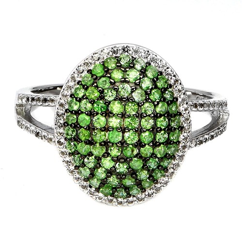 925 bague argent tsavorite - en,
