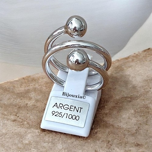 Bague double boules triple - bague,
