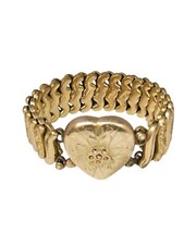 Vintage Marked Victoria Heart Sweetheart Expansion Bracelet (A7766)