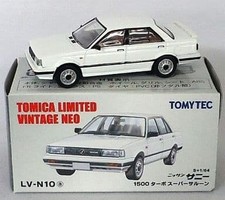 1/64 TLV-N10A Nissan Sunny 1500 Turbo Super Saloon (White) "TOMICA Limited Vinta