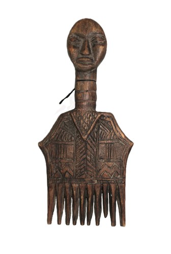 Peigne anthropomorphe africain - peigne,