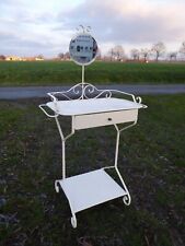 ANTIQUE METAL VANITY MAKEUP TABLE COIFFEUSE FRENCH BATHROOM FURNITURE CABINET