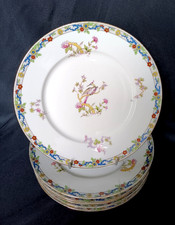 6 assiettes plates porcelaine