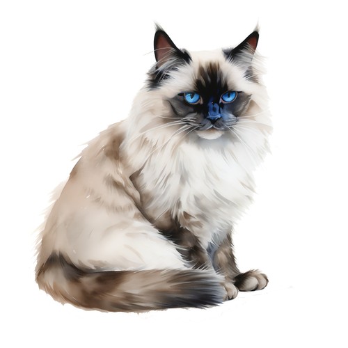 Autocollants ragdoll chat - 6,