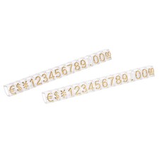 Adjustable Mini Cube Price Tag Display Number Gold on Clear,3.8x6.9mm,14 sets