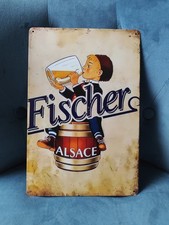 Plaque métal bières Fischer