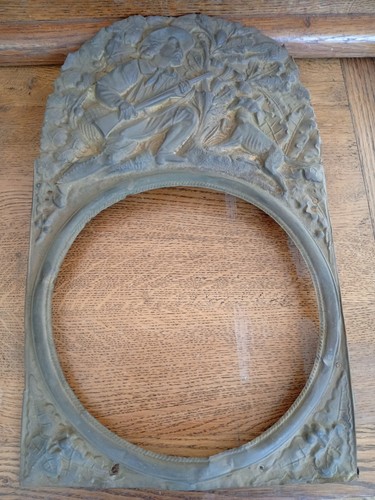 Fronton pour comtoise - ., chasse.