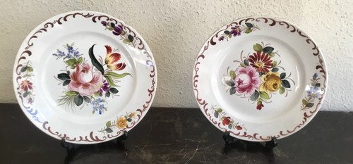 Assiettes décor floral - assiettes, au