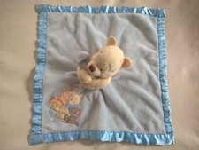 Doudou plat couverture bleu