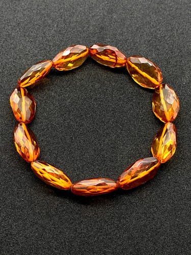 Bracelet ambre sculpté à - bracelet, en