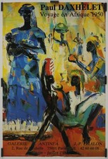 Daxhelet Paul Voyage en Afrique 1986 Original Poster Exhibition