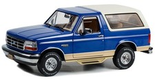 GREENLIGHT, FORD Bronco 1996 bleu Édition EDDIE BAUER, échelle 1/18, GREEN19136